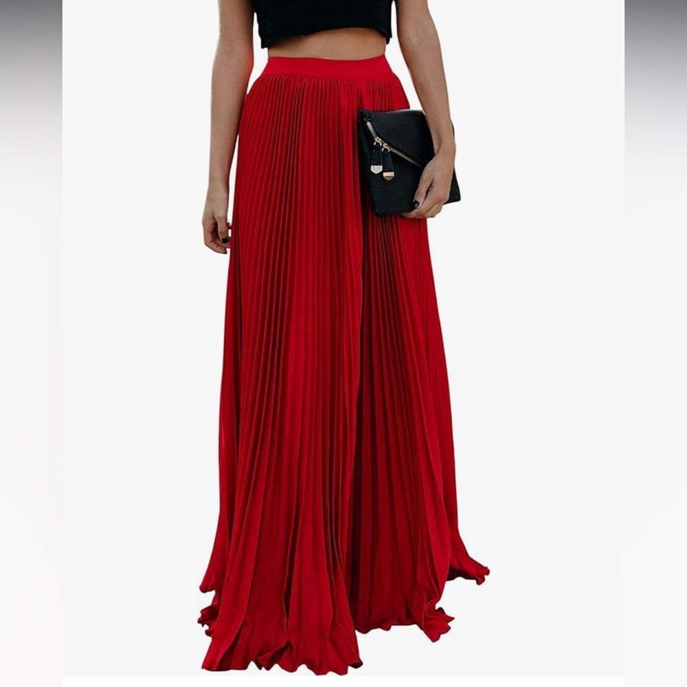 Red Maxi Skirt